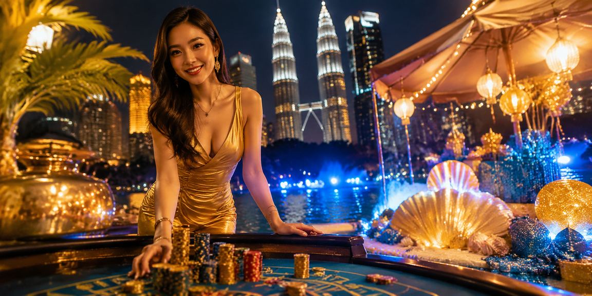 Suasana kasino hiburan bergaya Malaysia di Kuala Lumpur dengan pelbagai permainan popular